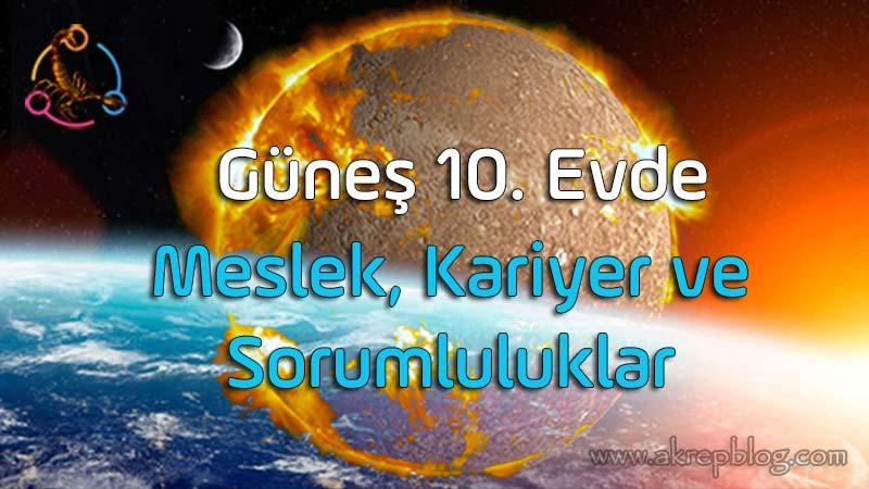 Güneş 10. Evde, 10. Evde Güneş, Meslek, Kariyer ve Sorumluluklar