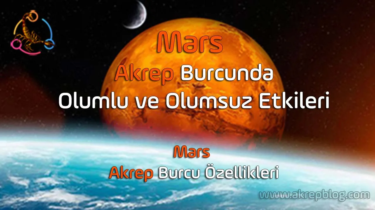 Mars Akrep Burcunda